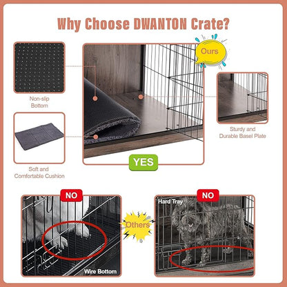 DWANTON Dog Crate Furniture with Cushion 27.2" L,