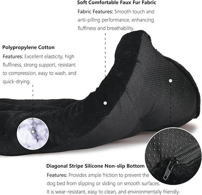 nononfish Dog Crate Bed 48 x 30 for Extra Large Dogs Washable with Anti-Slip Bottom fit Metal Dog Crates or Cages