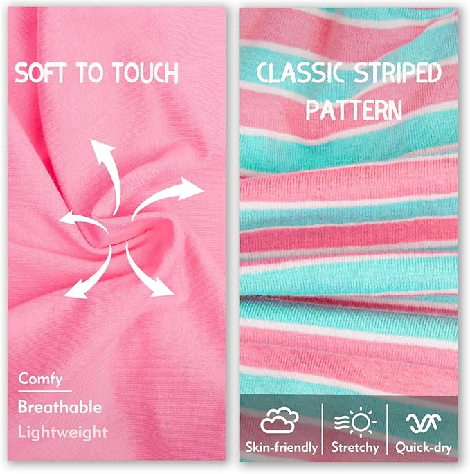 KYEESE 2 Pack Dogs Shirts Striped Dog T-Shirts (7-13lbs)