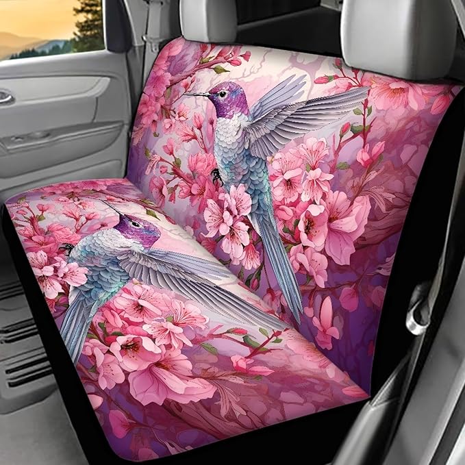 Tupalatus Set of 2 Pack Car Back Seat Covers for Womens Ladies Auto Interior Accessories Pet Dog Car Rear Bench Seat Cushion