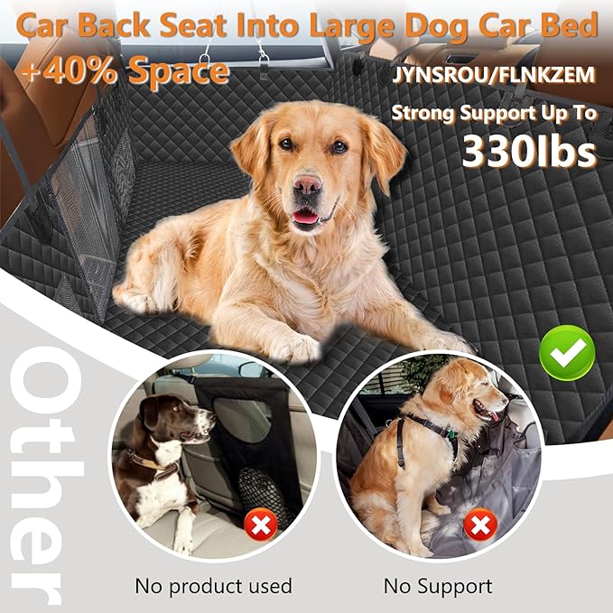 Hard Bottom Dog Car Seat Cover for Back Seat