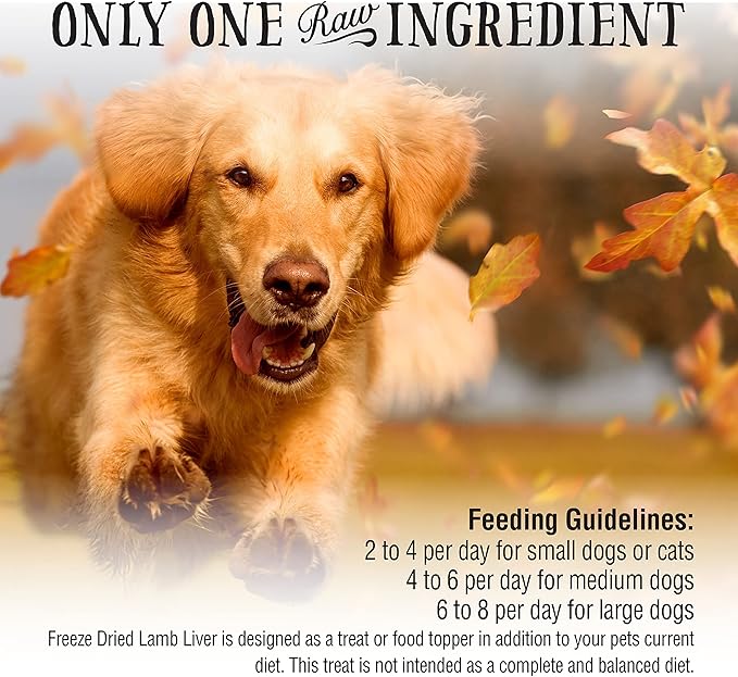 Northwest Naturals Raw Rewards Freeze-Dried Lamb Liver Treats for Dogs and Cats - Bite-Sized Pieces - Healthy, 1 Ingredient, Human Grade Pet Food, All Natural - 3 Oz (Pack of 3) (Packaging May Vary)