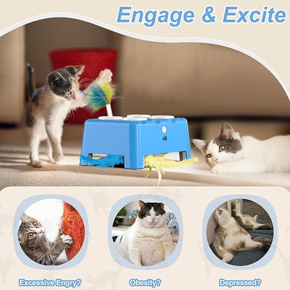 Interactive Cat Toys 2-in-1 Automatic 4 Holes