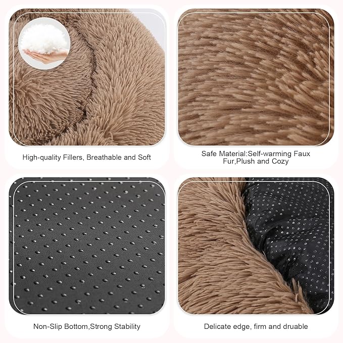 Dog Bed (44"x44"(Pack of 1), Camel)