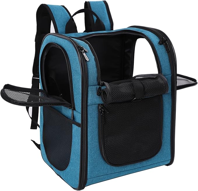 Apollo Walker Pet Carrier Backpack for Large/Small Cats and Dogs, Puppies, Safety Features and Cushion Back Support | for Travel, Hiking, Outdoor Use (Teal)