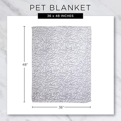 Bone Dry Embossed Bone Print Pet Blanket 36x48", Taupe