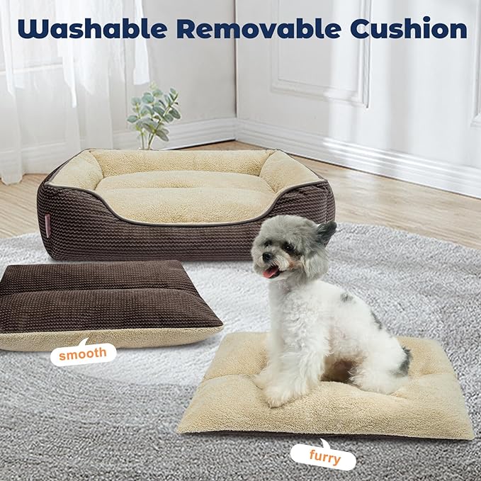 Miguel Dog Bed with Removable Cushion/Pillow for Medium Small Dogs 30 Inch