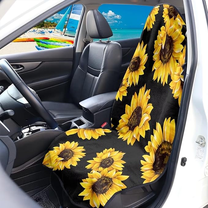 Yewattles Sunflower Non-Slip Bucket Towel Seat Cover Waterproof