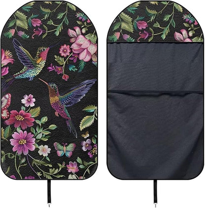 Yewattles Floral Hummingbird Waterproof Bucket Car Seat Protector