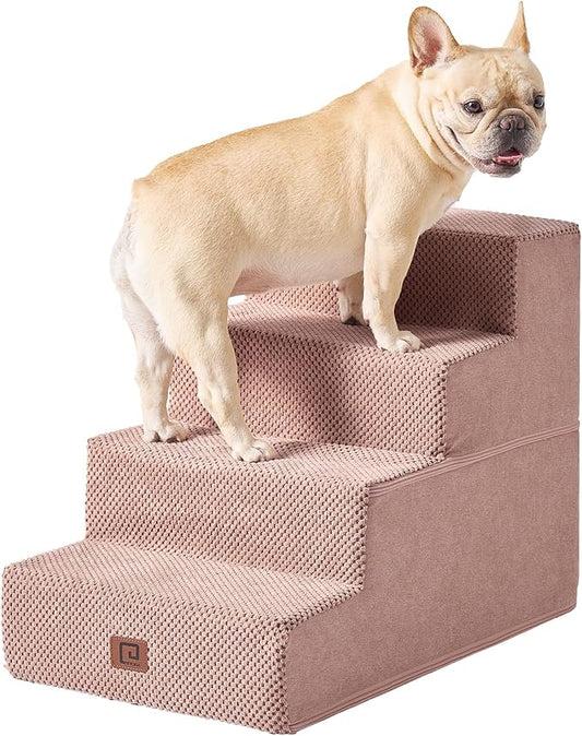 EHEYCIGA Dog Stairs for Bed 18”H 4-Step Dog