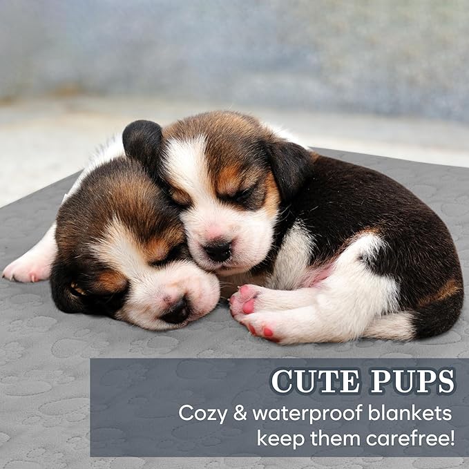 Stuffed Waterproof Dog Bed Cover Pet Blanket 52"X82", Grey