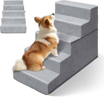 Topmart Dog Stairs for Small Dogs 5-Step,22.5" H,