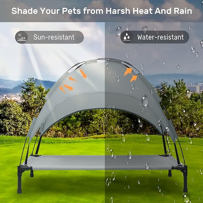 Heeyoo Elevated Dog Bed with Canopy