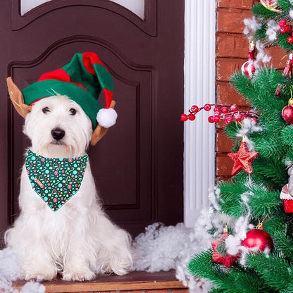 Christmas Day Dog Bandana Red Green Plaid Cotton