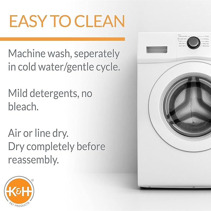 K&H Pet Products Self-Warming Bolster Bed Pet Bed Gray/Black 14" x 17"