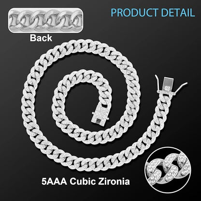 Dog Chain Silver Cuban Collars 24inch)