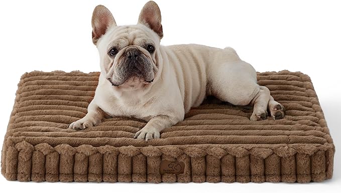 Bedsure Orthopedic Dog Bed for Medium Dogs (30x20, Copper