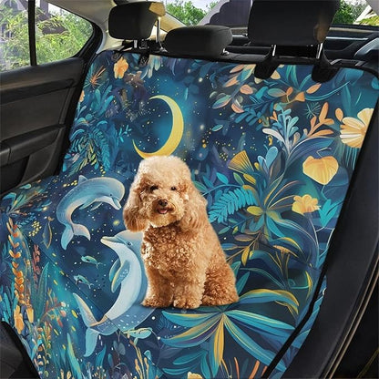 AFPANQZ Moon Dolphin Seat Cover Bucket for Cars