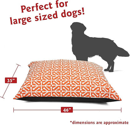 Majestic Pet Rectangle Large Dog Bed Washable – Non Slip Comfy Pet Bed – Dog Crate Bed Super Value Pillow Dog Bed – Dog Kennel Bed for Sleeping 46 x 35 Inch
