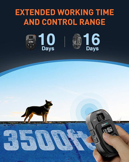 ABBIDOT Dog Shock Collar with Remote Control 4100 ft 178 Levels, 4 Correction 10-130 Lbs, 6 Dogs
