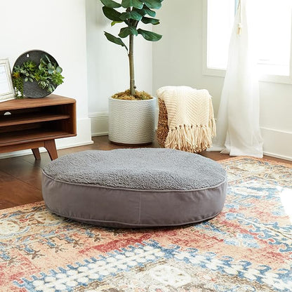 Happy Hounds Scout Deluxe Round Pillow Style Sherpa Dog Bed (36 x 36 in.),