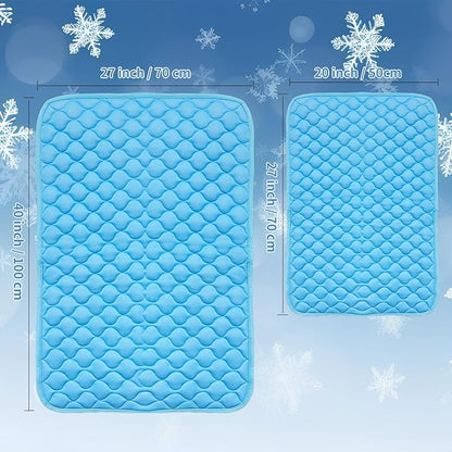NAMOTEK Large Washable Dog Cooling Mat Ice Silk 39" Lx27.2 Wx0.48 Th