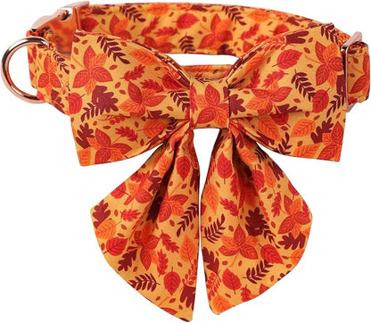 Lionet Paws Dog Collar with Bowtie 16-24in