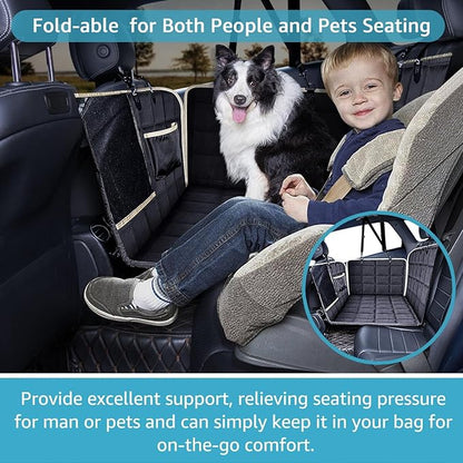 Lassie Back Seat Extender for Dogs Hard Bottom Waterproof Dog Hammock for Car