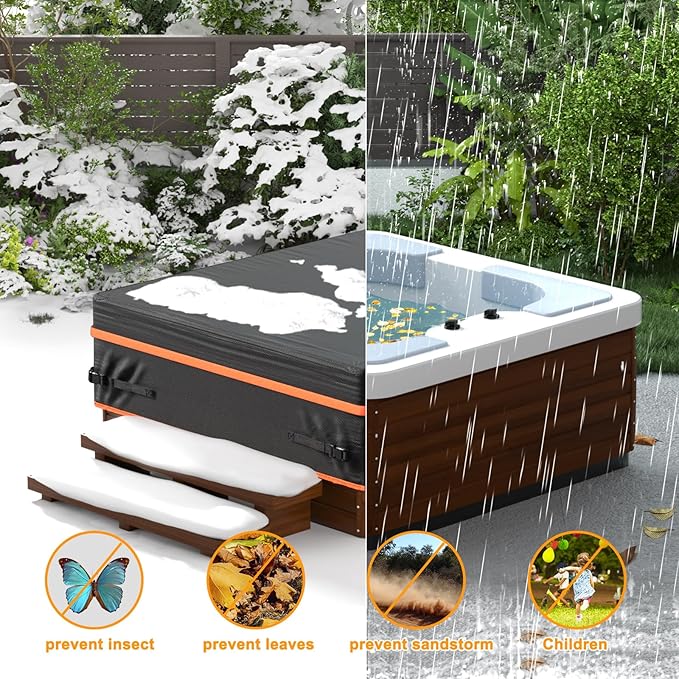 Hot Tub Cover 600D Hot (72 x 72 x 20 inch,