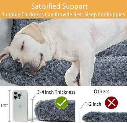 Dog Beds Crate Pad for Medium (17"x12"Dark Grey)