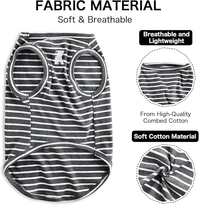 Koneseve Dog Shirt Vest Lightweight Stretchy Dog T-Shirts 2 Pack 2XL ]