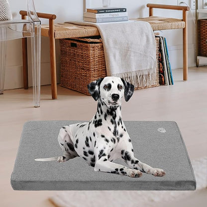 EMPSIGN Stylish Dog Bed Mat Dog Crate Pad Mattress Reversible (Cool & Warm) Grey,XL(41''''*28''''*3'''')