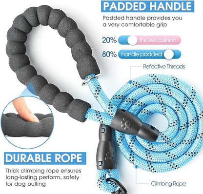 BAAPET 2/4/5/6 FT Dog Leash with Comfortable Padded Handle and Highly Reflective Threads for Small Medium and Large Dogs (6FT-1/2''