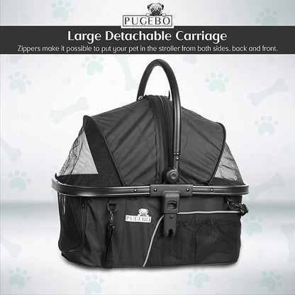 Dog Stroller Pet Cat Carrier 2-in-1 Travel