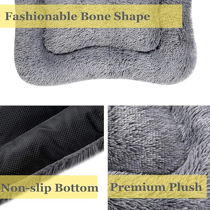 Coohom Deluxe Plush Dog Bed Pet Cushion Crate Mat