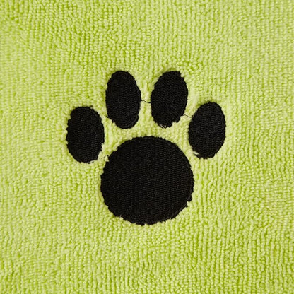 Bone Dry Embroidered Pet Grooming Towel Collection 41x23.5, Lettuce