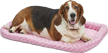 MidWest Homes for Pets Bolster Pet Bed for Dogs & Cats 36L-Inch Pink w/ Comfortable Bolster 36-Inch Dog 1-Year Warranty