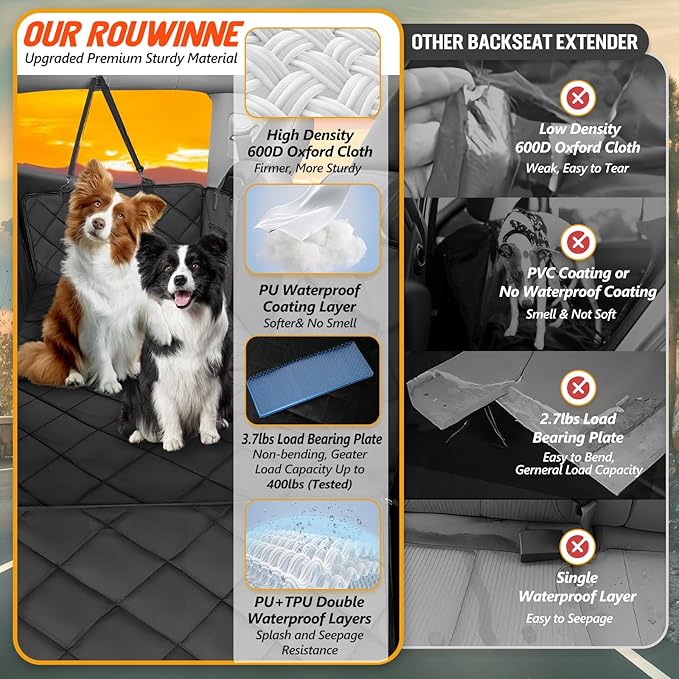 Back Seat Extender for Dogs 400lbs, Sturdy