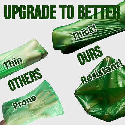 100% Home Compostable Dog Poop Bags With Handles 33% Thicker 8x Protection 60 Bags)