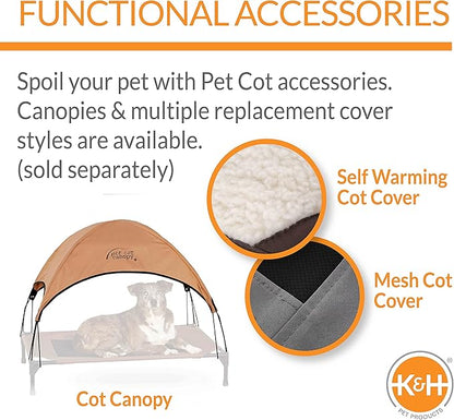 K&H Pet Products Cooling Elevated Dog Bed Outdoor Raised Dog Bed with Washable Breathable Mesh