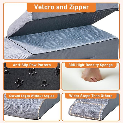 Dog Stairs for Small Large Dogs to High Beds 6 Tier 30-32'' Tall,
