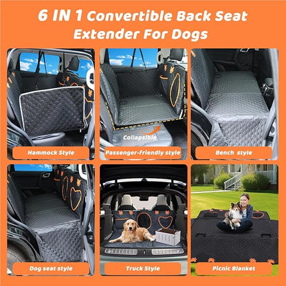Back Seat Extender for Dogs 600D Anti-Scracth ,100%Waterproof Dog