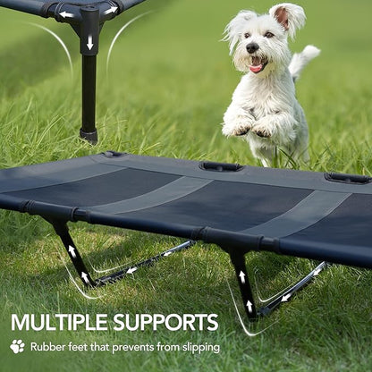 Elevated Dog Bed 49"x37"x9" Grey