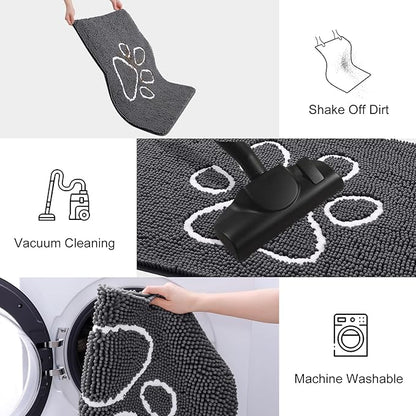 smiry Dog Door Mat for Muddy Paws (40x32 Inches,