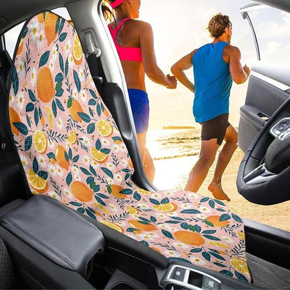Orange Waterproof Towel Car Seat Cover Anti-Slip Bucket Seat Protector Washable Car Accessories Decro Universal Seat Cover for Car