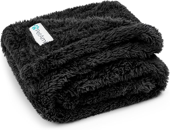 PetAmi Dog Blanket for Small Medium Dogs Black 29x40