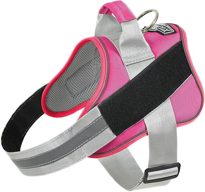 Bolux Dog Harness, No-Pull Reflective Dog Vest, Breathable Adjustable Pet Harness with Handle for Outdoor Walking - No More Pulling, Tugging or Choking (Fuchsia, Large (Pack of 1))