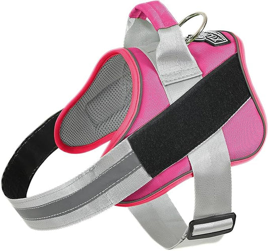 Bolux Dog Harness, No-Pull Reflective Dog Vest, Breathable Adjustable Pet Harness with Handle for Outdoor Walking - No More Pulling, Tugging or Choking (Fuchsia, X-Large (Pack of 1))