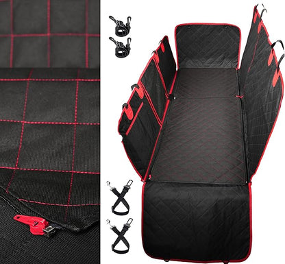 Convertible 7 in 1 Extra Mat Dog Front and Back Seat and Trunk Cover Protector Hammock Picnic Mats Durable Waterproof Scratch-Proof Nonslip Hammock Against Dirt and Fur for Car