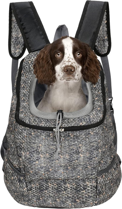 Mile High Life | Hiking Outdoor Pet Carrier Backpack | Kitty Puppy Cat Carrier | Dog Carrier for Small Dogs | Dog Backpack w Breathable Mesh with Soft Padding(Camouflage Brown, Medium (Pack of 1))